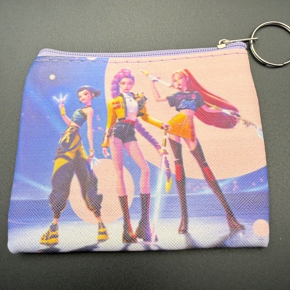 Cute Kawaii Anime Character Coin Purse‎ Wallet Pouch Keychain Holder Bag Kids - Picture 2 of 4